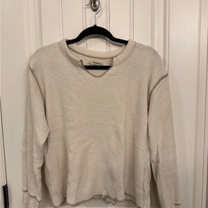 Madewell Cream Long Sleeve Tee